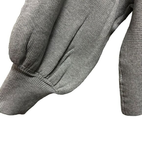 T Tahari Woman Monk Neck Balloon Sleeve Sweater In Heather Grey  Size 1X - Picture 5 of 8
